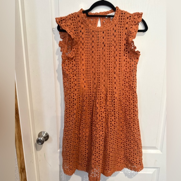 Madewell Dresses & Skirts - Madewell Women's Orange Eyelet Dress